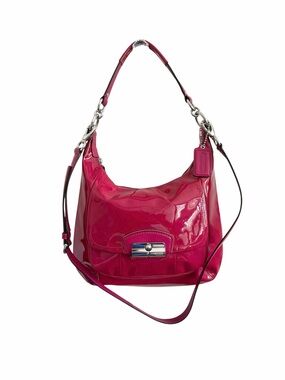 NWOT Coach Kristin Patent Leather Convertible Hobo Rose Pink 19299
